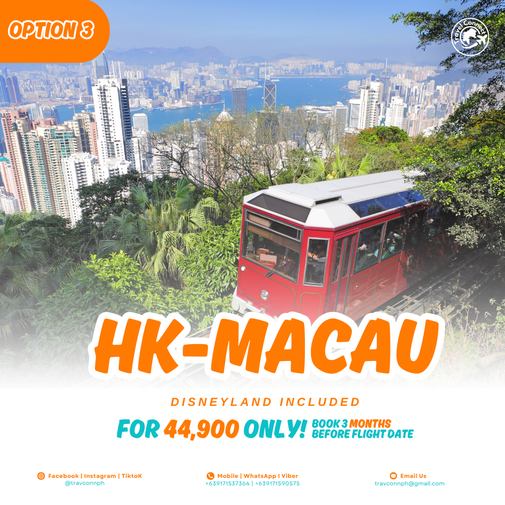 Hong Kong Option 3 Tour Package 4D3N